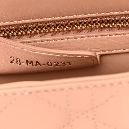 Christian Dior Grained Calfskin Cannage Small Caro Bag Rose De Vents 7 of 15