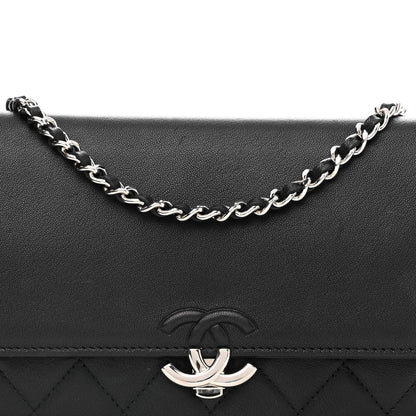 Chanel Lambskin Quilted CC Box Wallet On Chain WOC Black 9 of 13