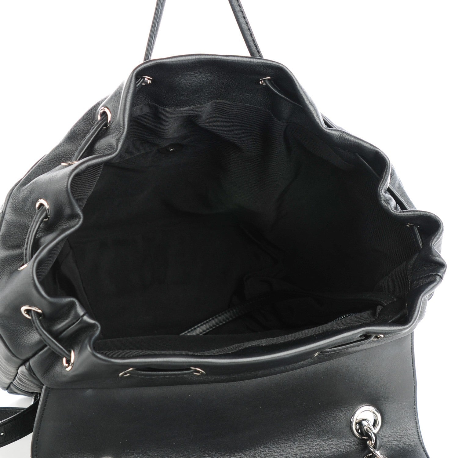 Chanel Calfskin Chevron Quilted Large Urban Spirit Backpack Black 6 of 9