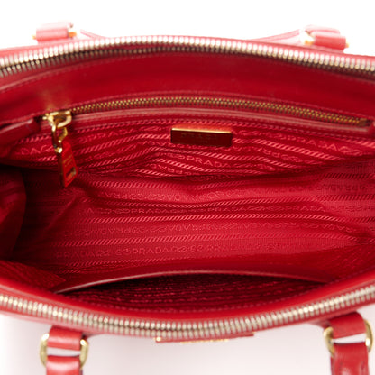 Prada Saffiano Small Galleria Double Zip Tote Fuoco 5 of 11