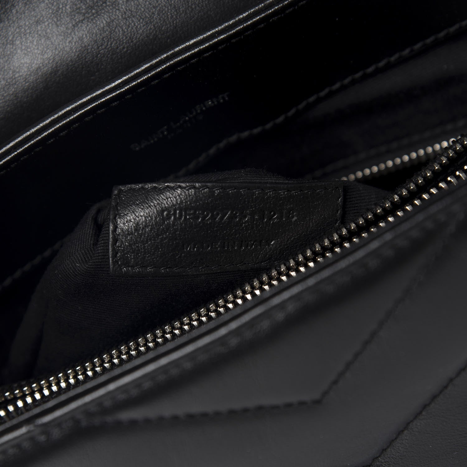 Saint Laurent Calfskin Y Quilted Monogram Medium Loulou Satchel Black 8 of 10