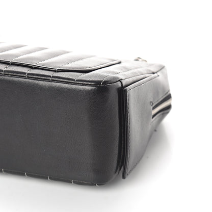 Chanel Lambskin Vertical Quilted Mademoiselle Small Camera Case Black 8 of 8