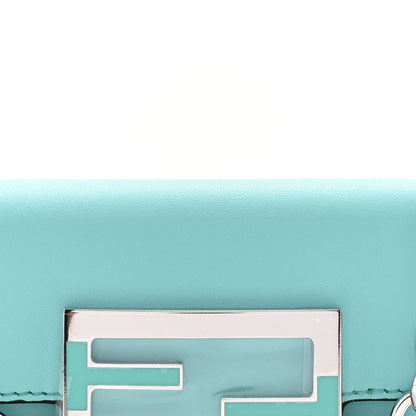 Fendi X TIFFANY Vitello Seta Sterling Silver Nano Maxi Buckle Baguette Tiffany Blue Silver 8 of 11