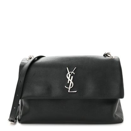 Saint Laurent Grain De Poudre Monogram Toy West Hollywood Fold-Over Bag Black 1 of 11