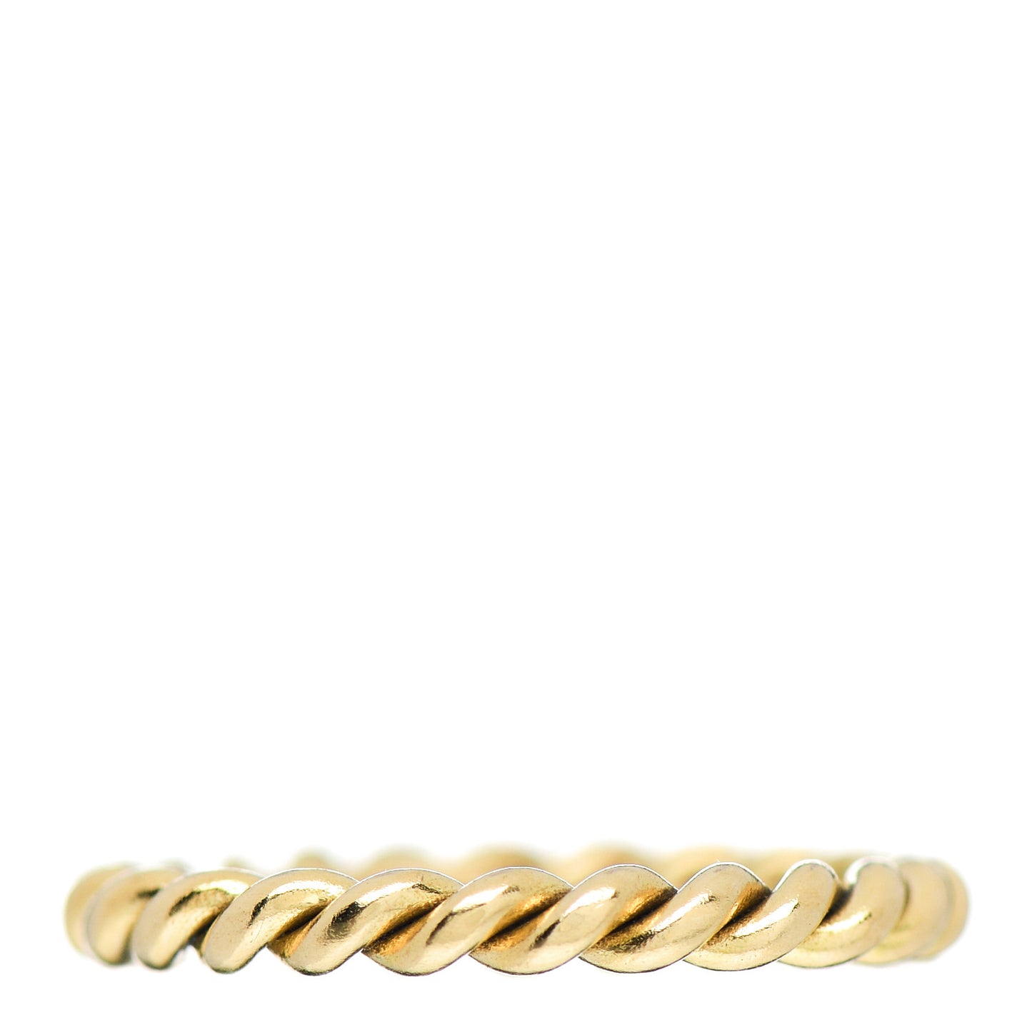 18K Yellow Gold Narrow Twist Ring 48 4.5