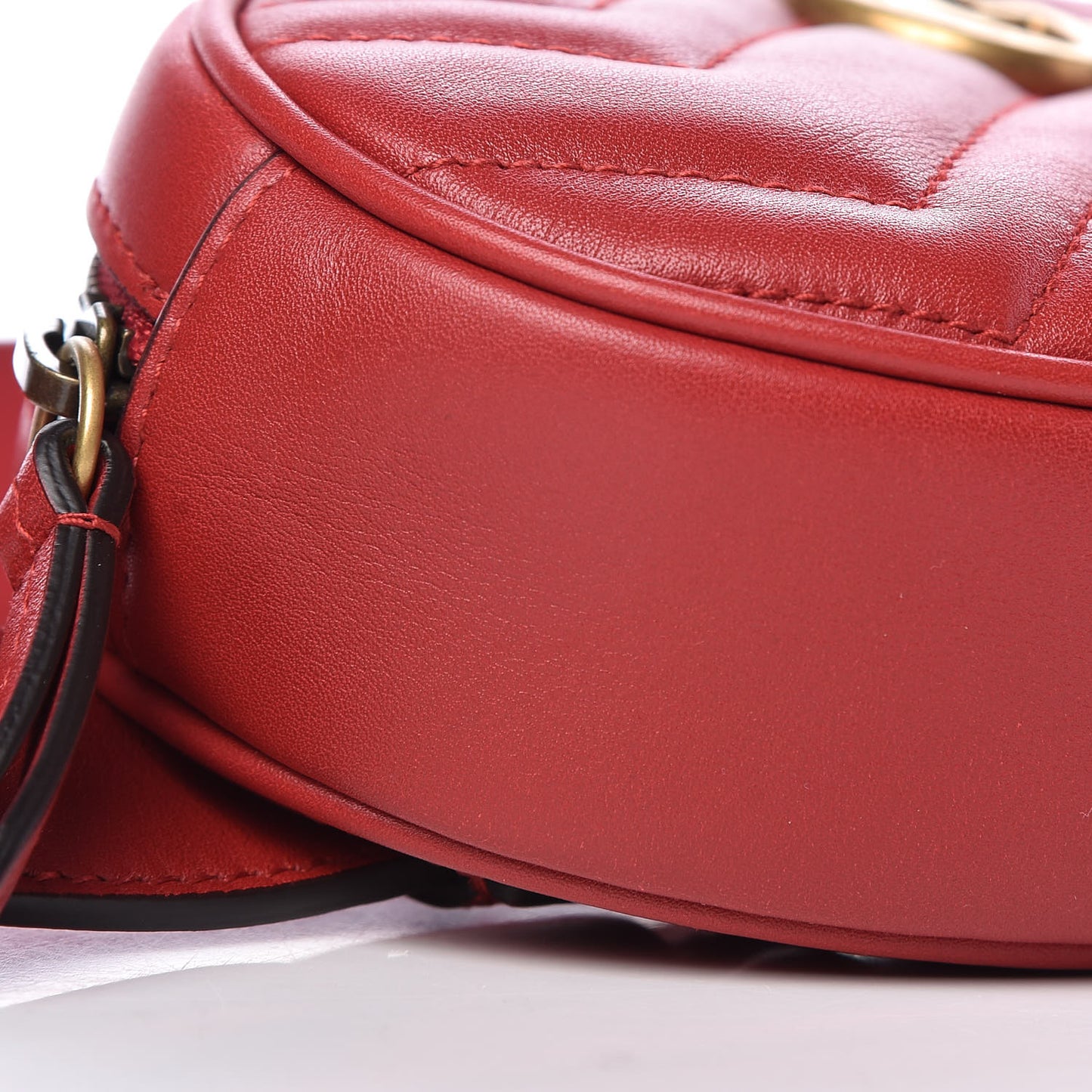 Calfskin Matelasse GG Marmont Belt Bag 85 34 Hibiscus Red