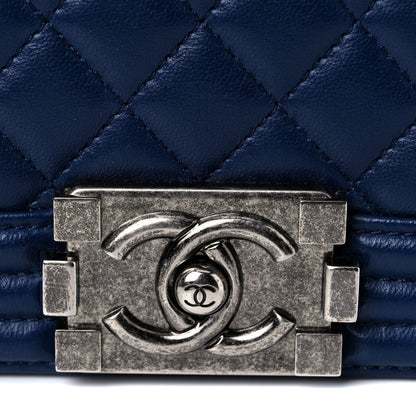 Chanel Calfskin Quilted New Medium Boy Flap Blue 16 of 16
