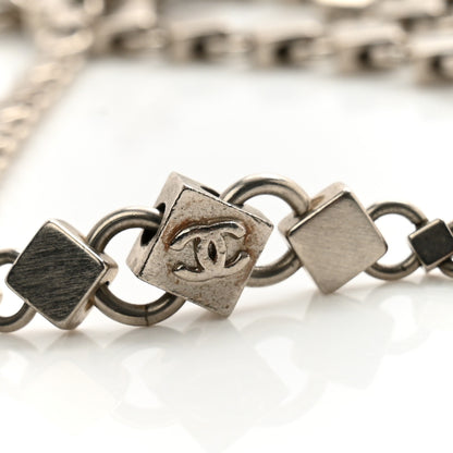 Chanel Enamel Letter CC Chain Belt Silver 3 of 5