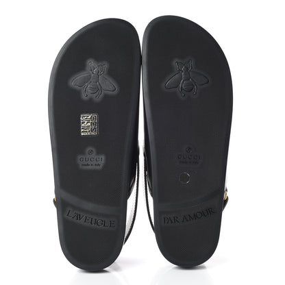 Gucci Calfskin Mens Horsebit River Slingback Slippers 7 Black 5 of 10