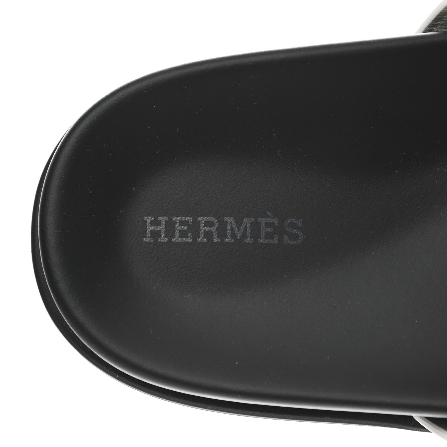 Hermes Calfskin Womens Chypre Sandals 41 White 7 of 9