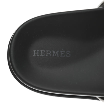 Hermes Calfskin Womens Chypre Sandals 41 White 7 of 9