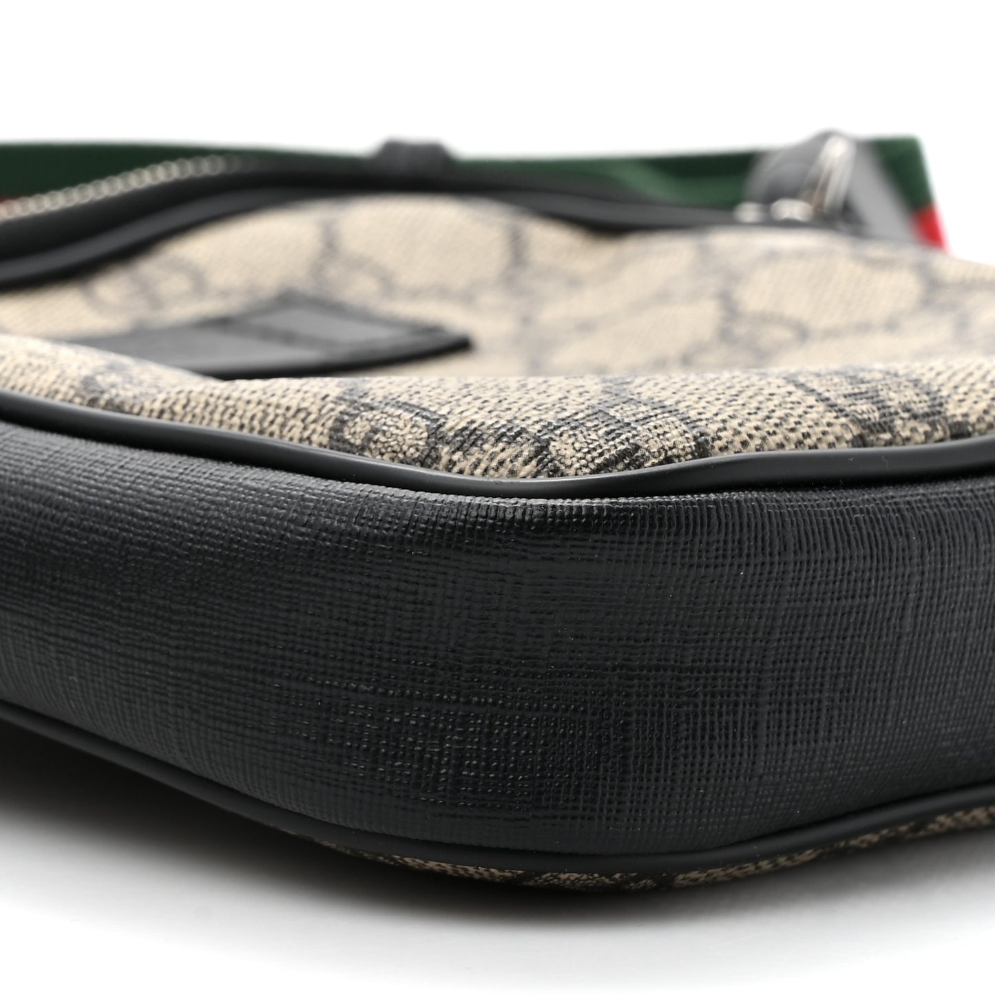 GG Supreme Monogram Web Belt Bag Black
