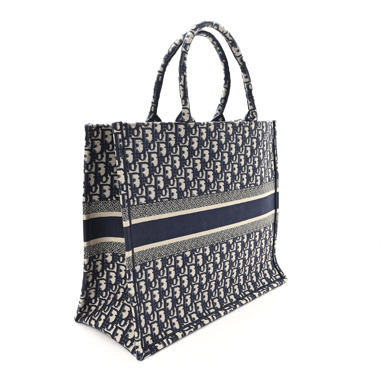 Oblique Large Book Tote Blue Multicolor