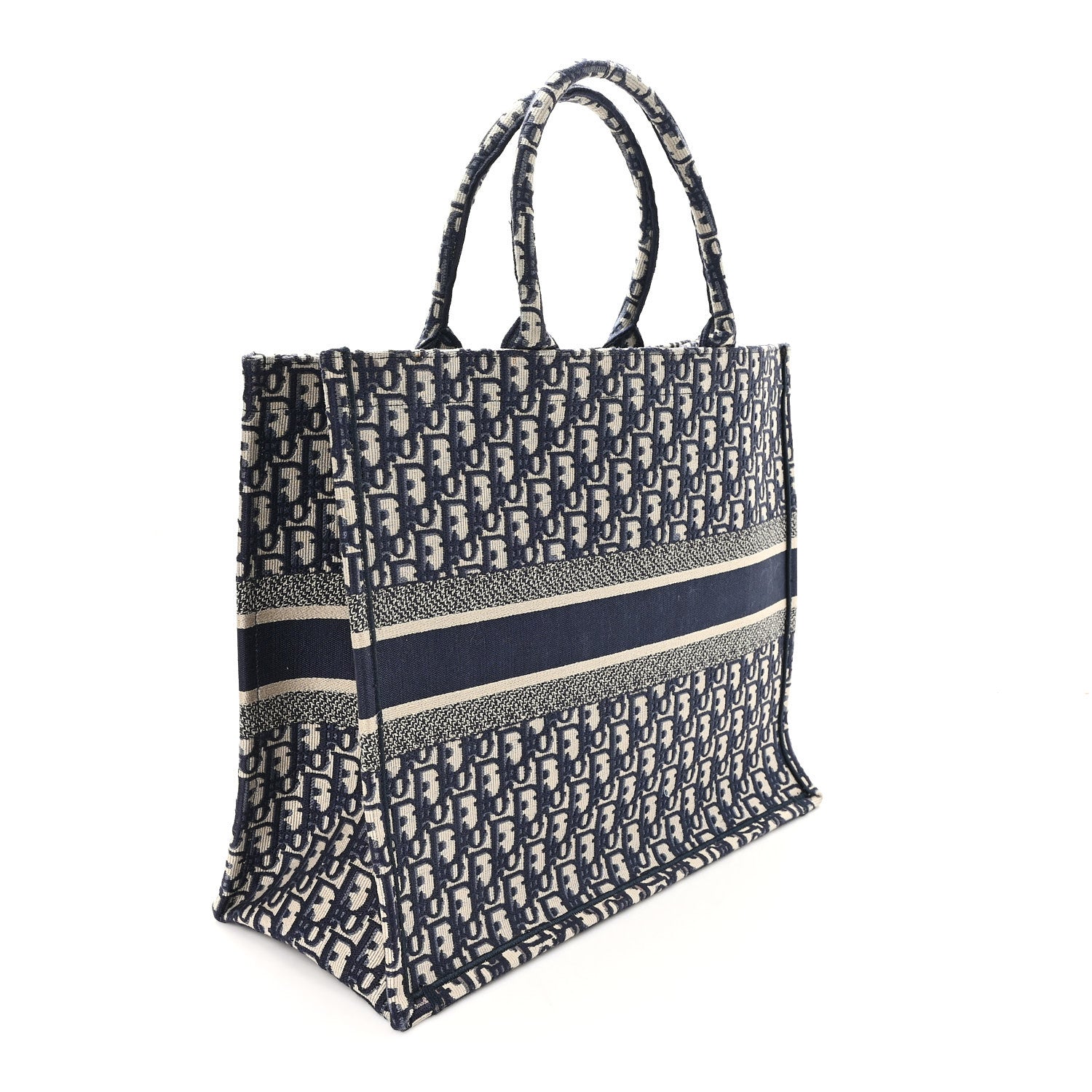 Christian Dior Oblique Large Book Tote Blue Multicolor 3 of 11