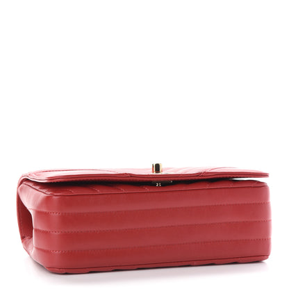 Chanel Calfskin Chevron Quilted Mini Statement Flap Red 4 of 9