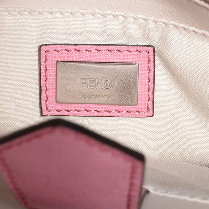 Fendi Vitello Elite Flamingo Mink Monster Charm Petite 2Jours Tote Pink Multicolor 6 of 9