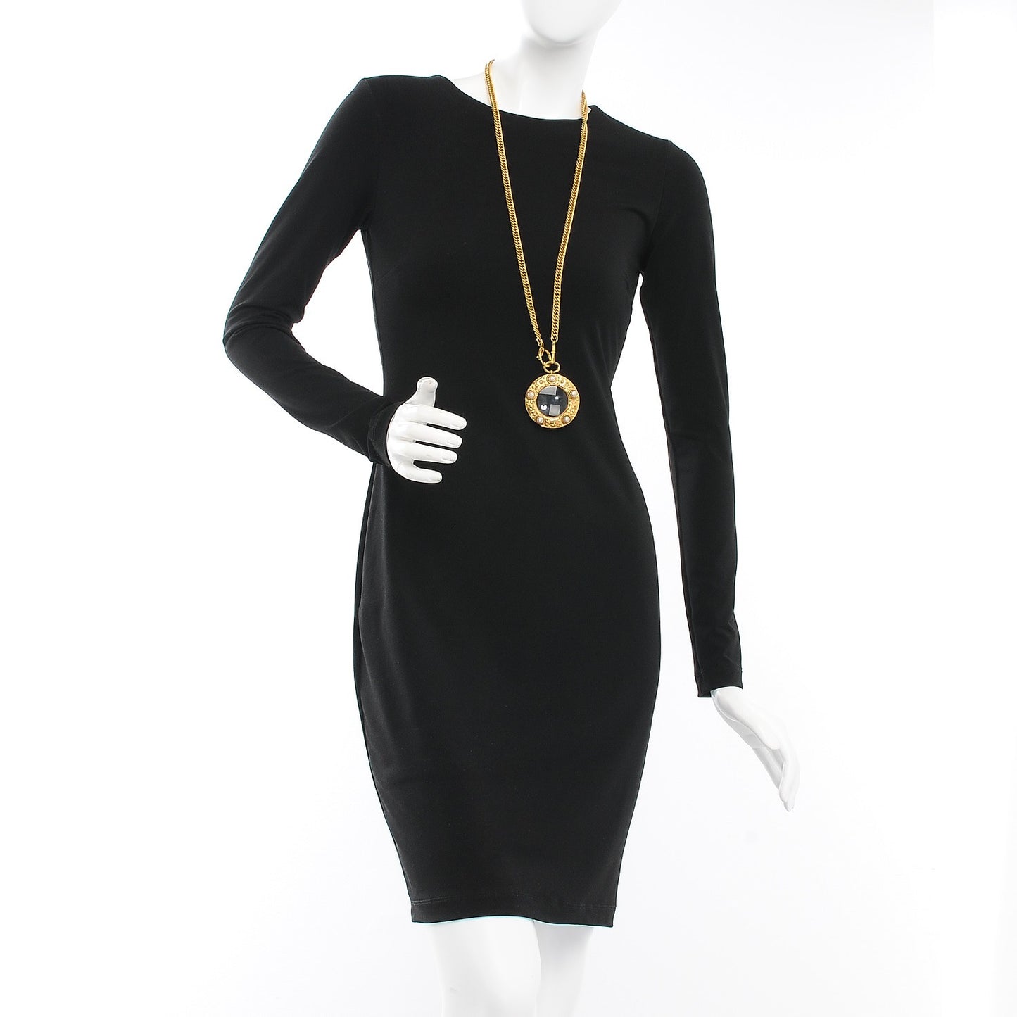 Pearl Loupe Magnifying Glass Necklace Gold