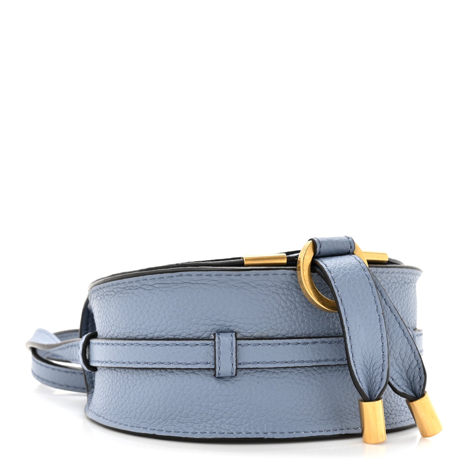 Chloe Calfskin Nano Marcie Round Crossbody Bag Shady Blue 4 of 9