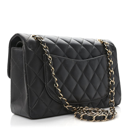 Chanel Lambskin Quilted Small Double Flap Dark Grey 3 of 11