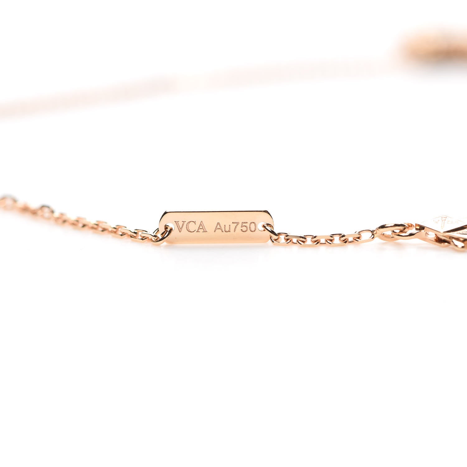 Van Cleef & Arpels 18K Rose Gold Gray Mother of Pearl Vintage Alhambra Pendant Necklace 4 of 6