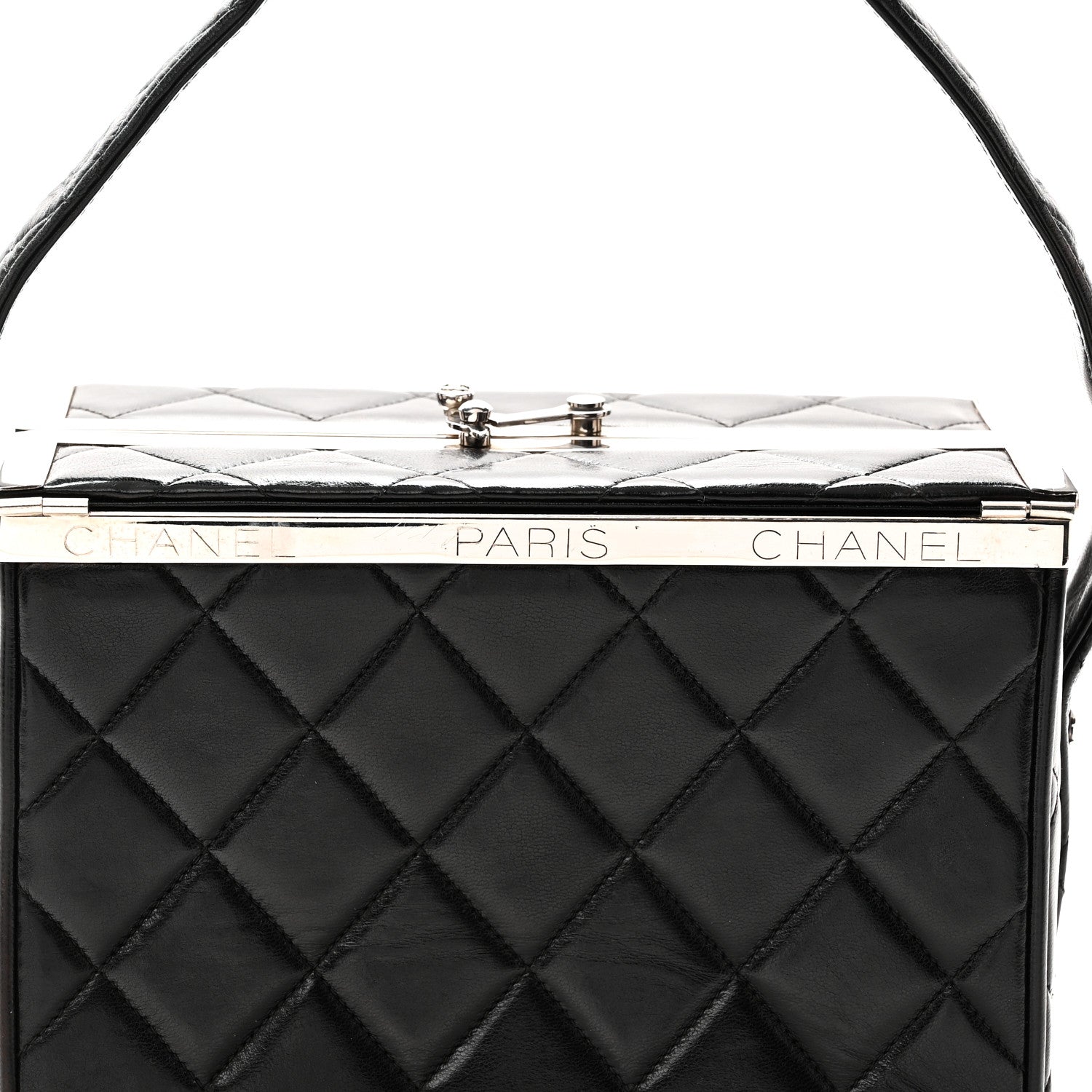 Chanel Lambskin Quilted Box Bag Black 9 of 11