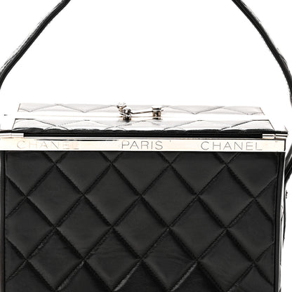 Chanel Lambskin Quilted Box Bag Black 9 of 11