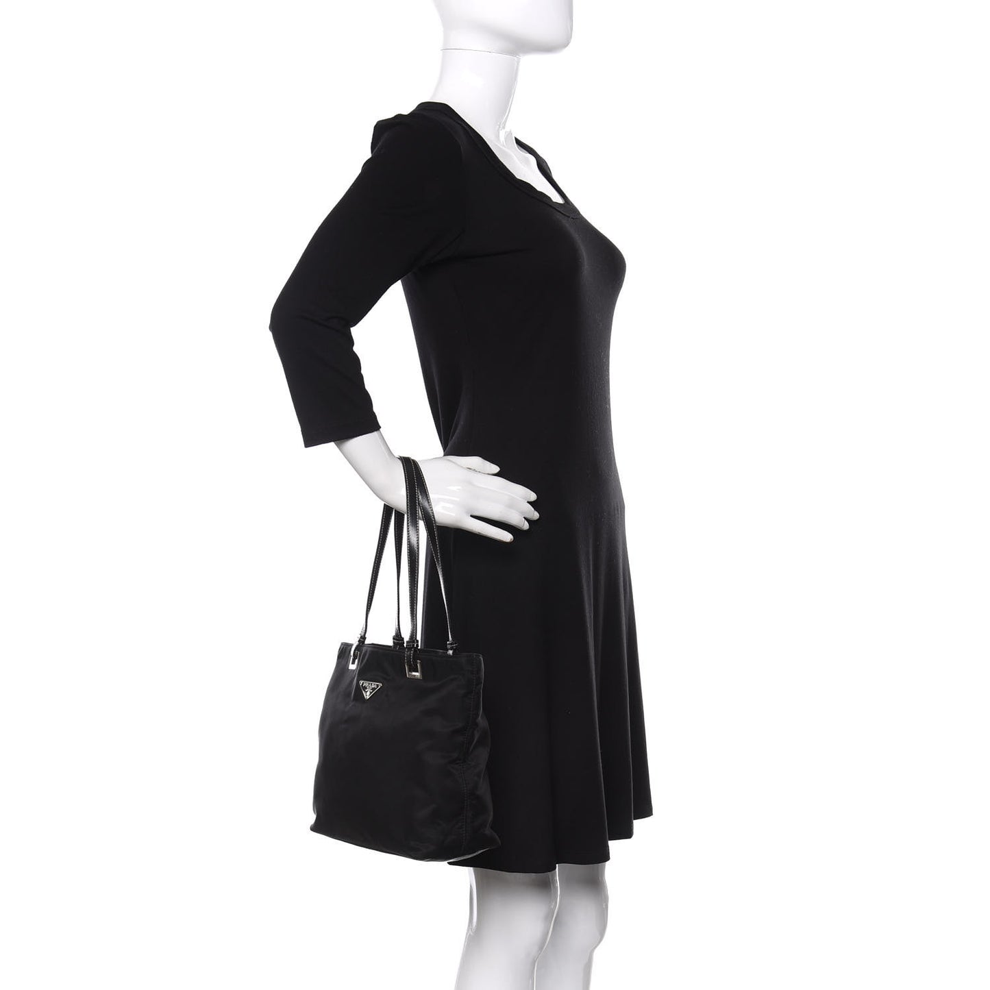 Tessuto Nylon Soft Calf Tote Black