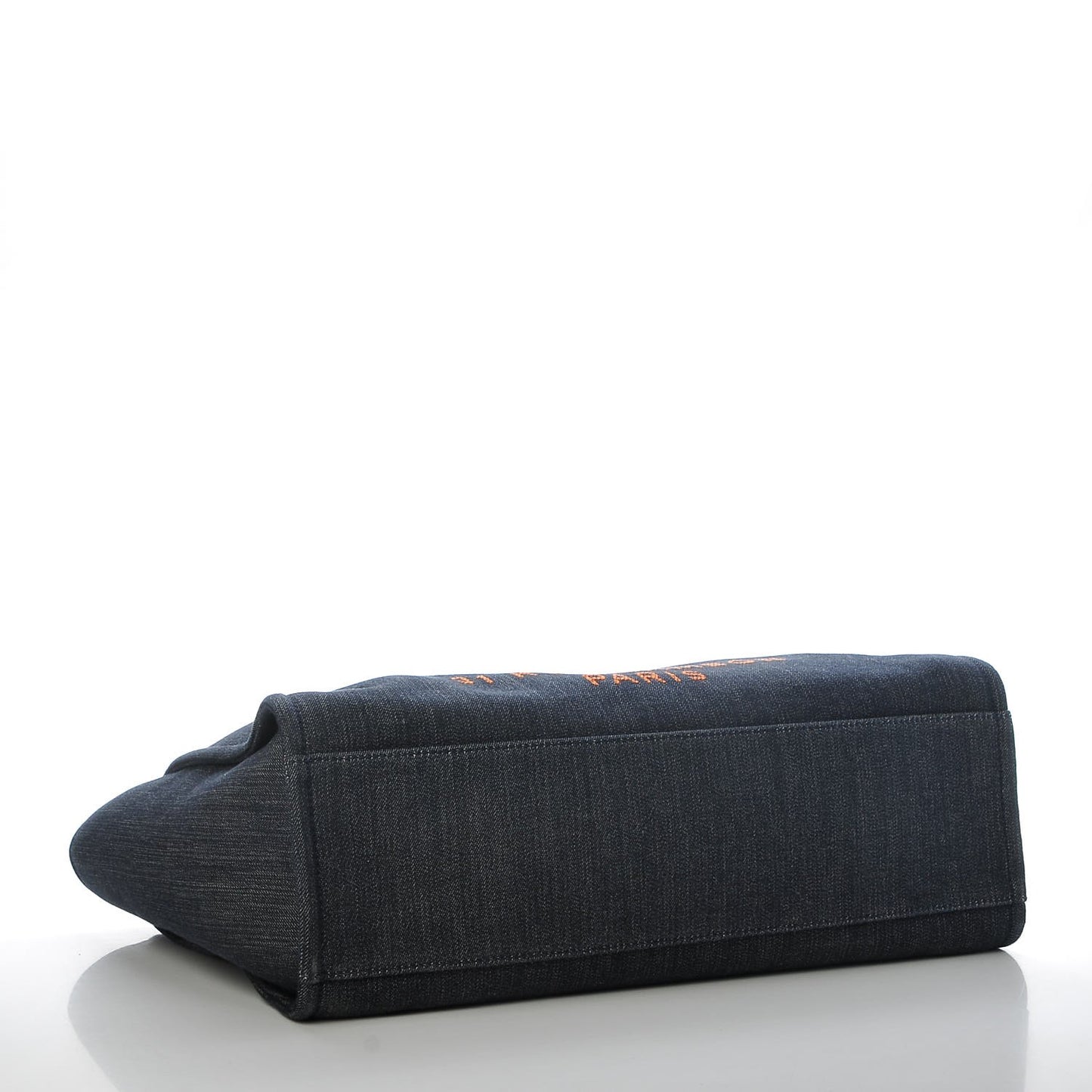 Denim Extra Large Deauville Tote Blue Orange