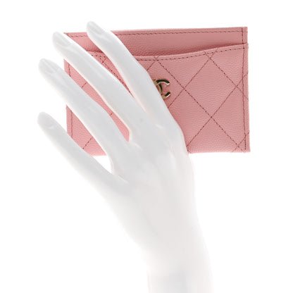 Chanel Caviar Quilted Card Holder Light Pink 2 of 9