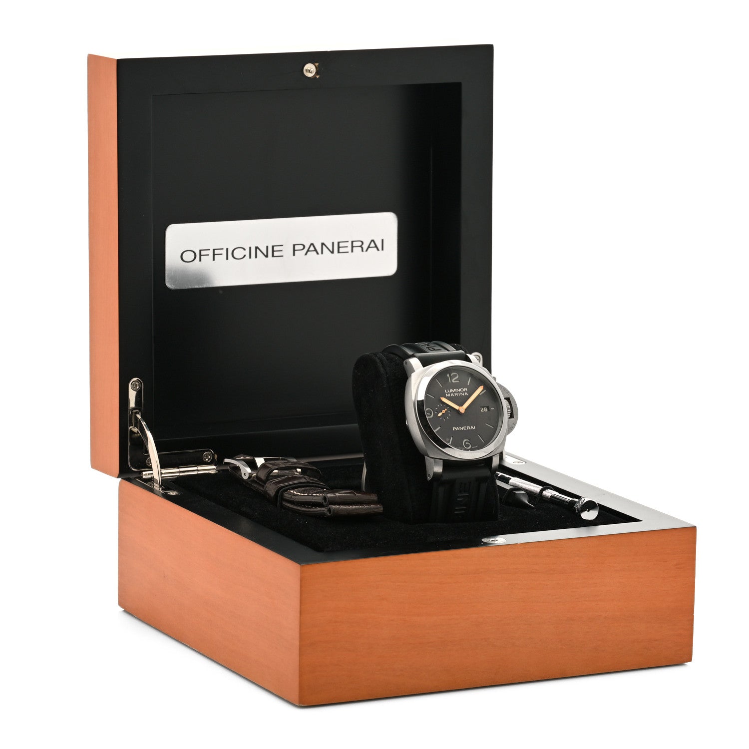 Panerai Titanium Rubber 44mm Luminor Marina 1950 3 Days Automatic Watch Black PAM00351 7 of 7