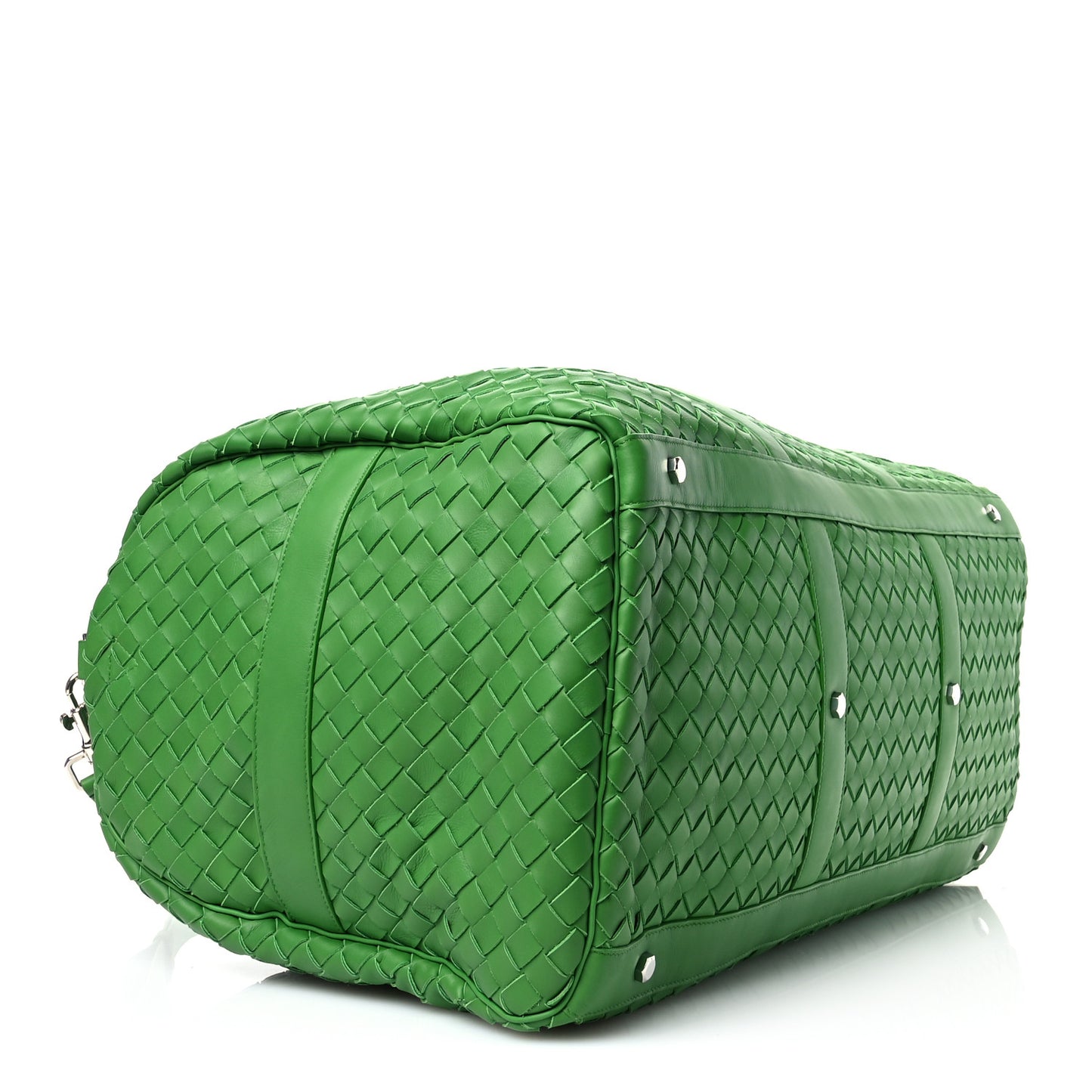 Calfskin Intrecciato Large Duffle Bag Parakeet