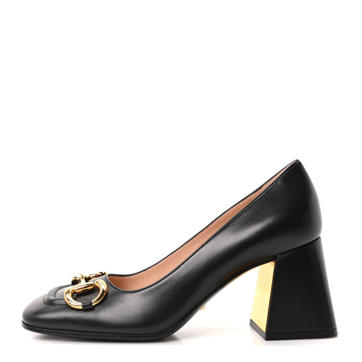 Gucci Malaga Kid Horsebit 75mm Pumps 38 Black 1 of 10