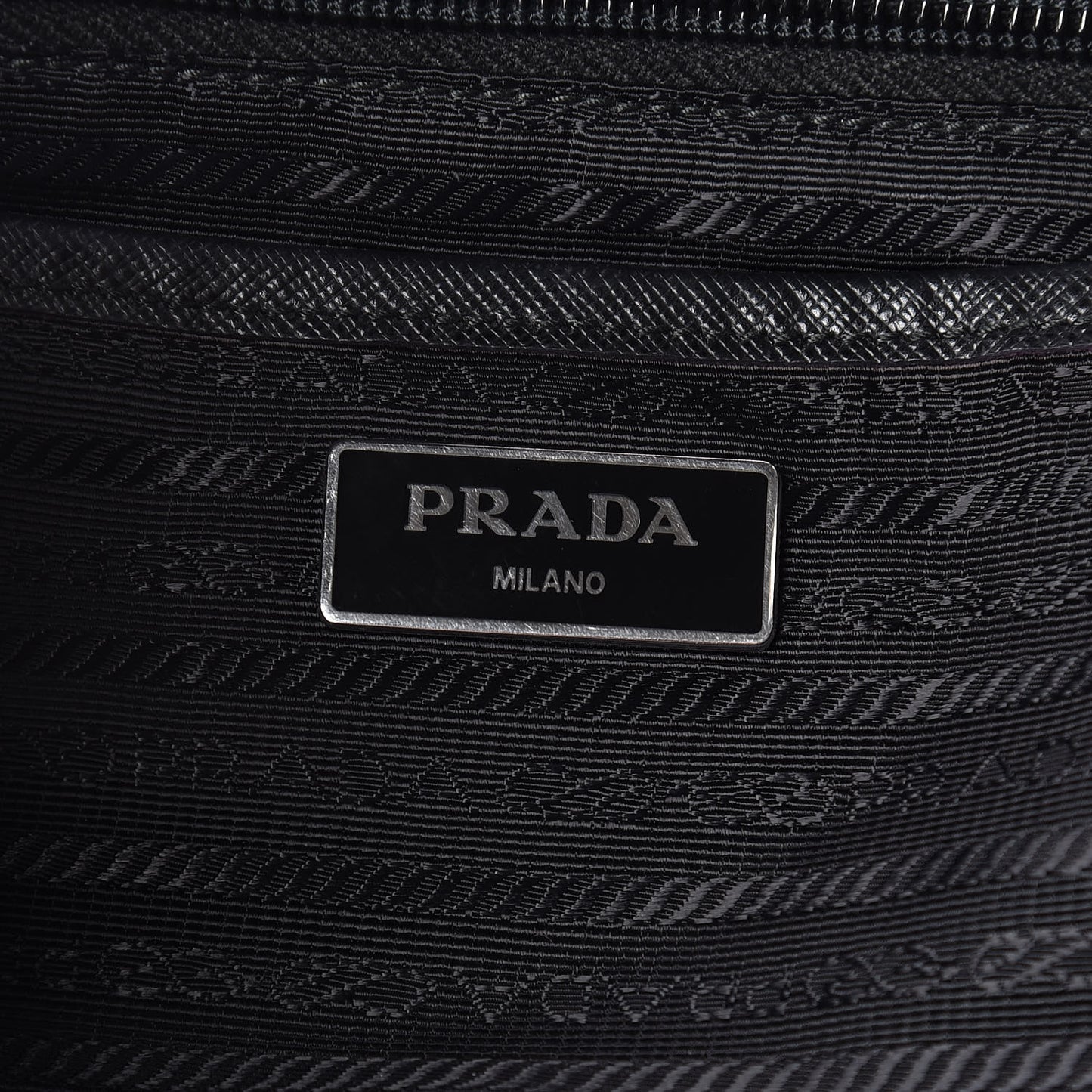 Tessuto Nylon Saffiano Medium Backpack Black