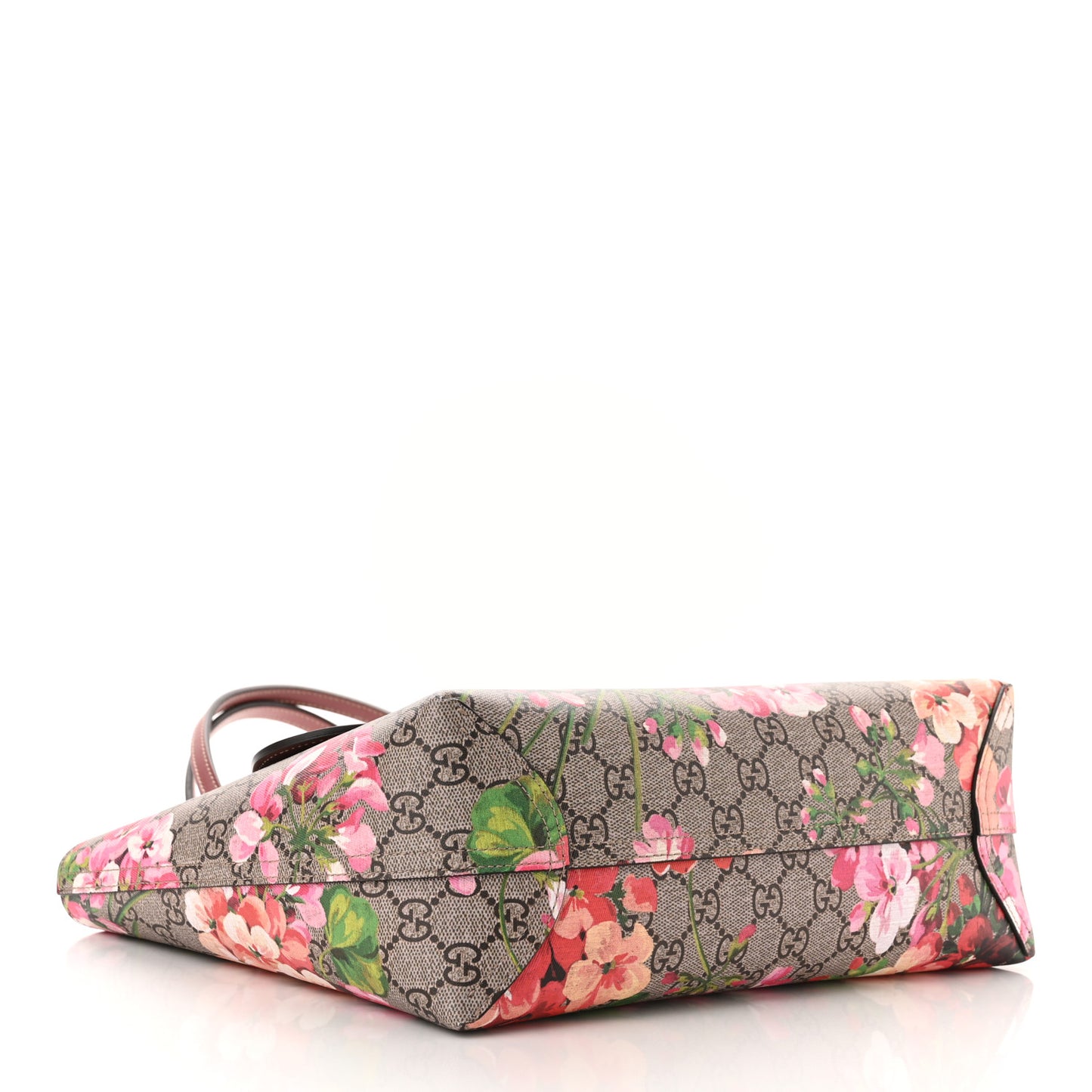 GG Supreme Monogram Blooms Small Reversible Tote Beige Multicolor Dry Rose