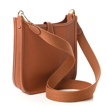 Hermes Taurillon Clemence Evelyne TPM Gold 3 of 12