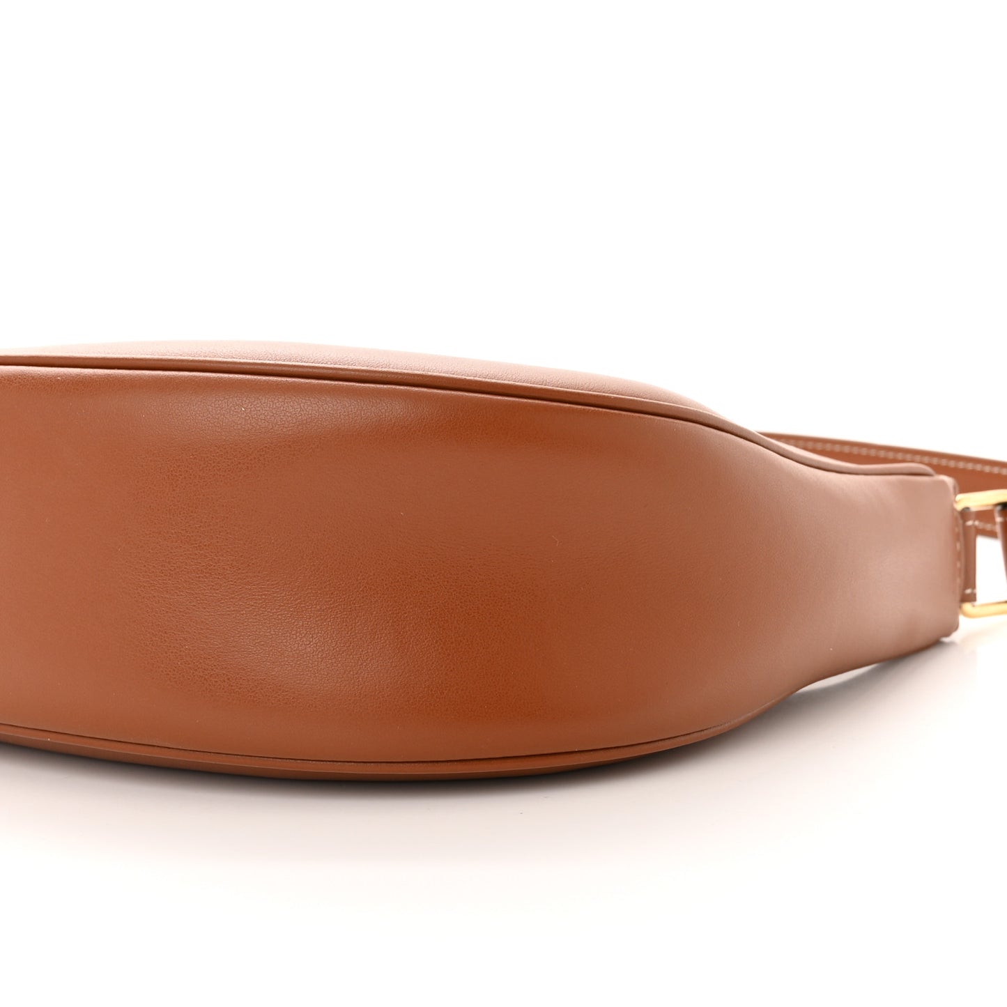 Smooth Calfskin Medium Strap Ava Triomphe Shoulder Bag Tan