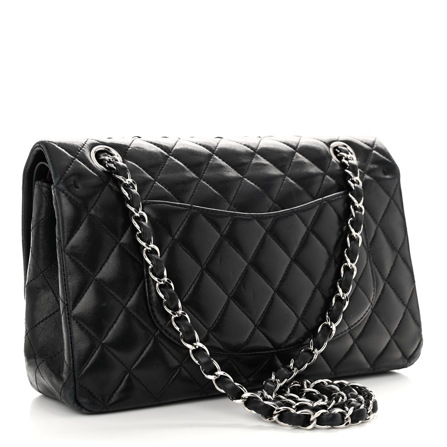 Chanel Lambskin Quilted Medium Double Flap Black 3 of 10
