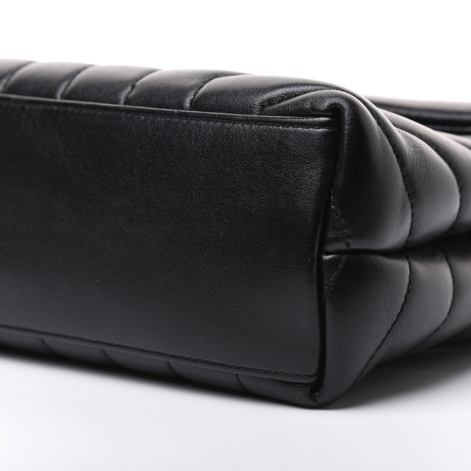 Saint Laurent Calfskin Y Quilted Monogram Small Loulou Chain Satchel Black 7 of 21
