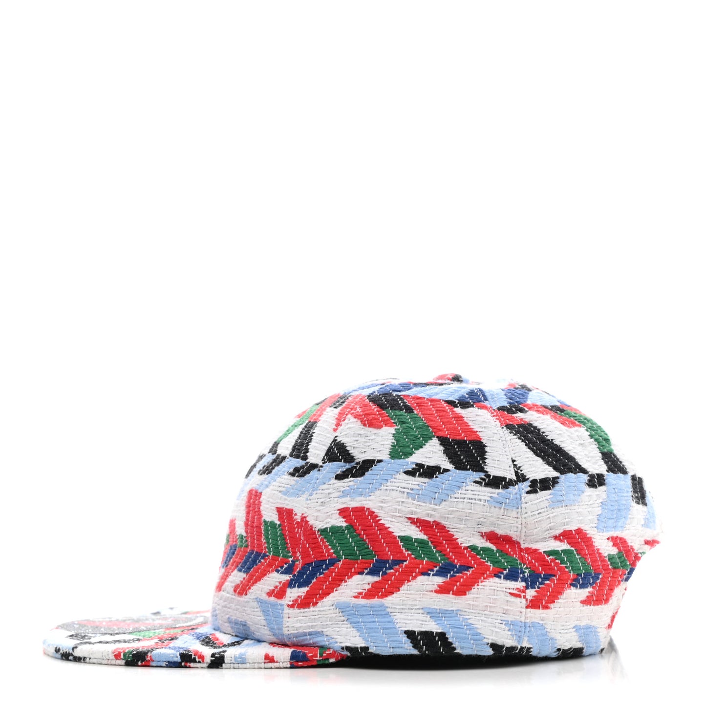 Tweed Woven Airline CC Cap Hat Red White Blue
