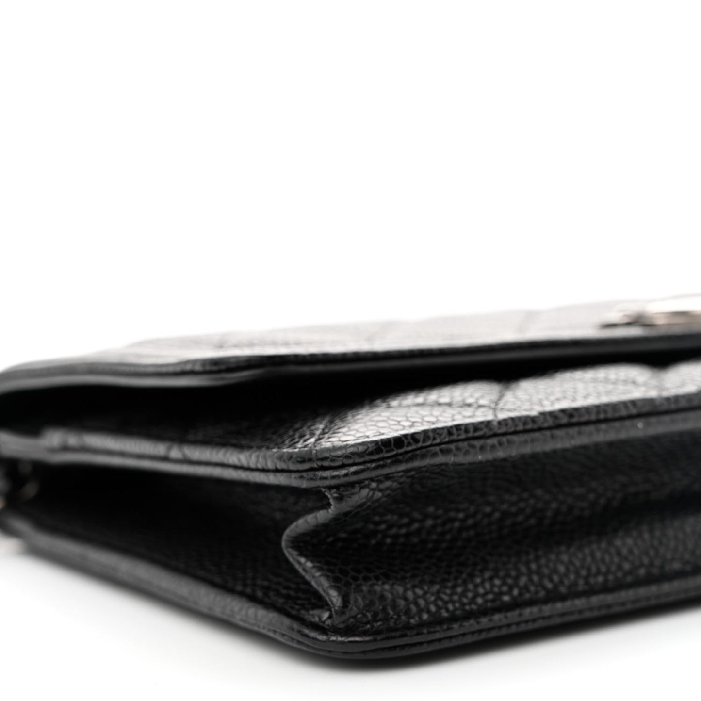 Caviar Quilted Boy Wallet On Chain WOC Black