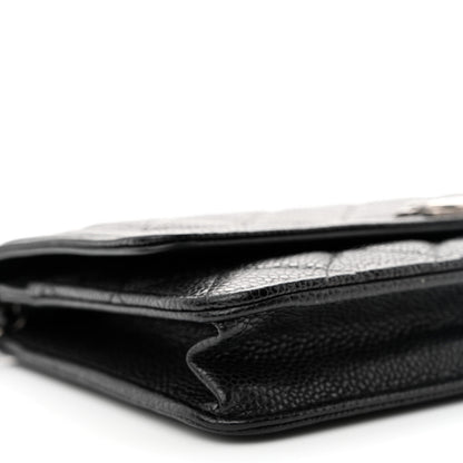 Chanel Caviar Quilted Boy Wallet On Chain WOC Black 10 of 13