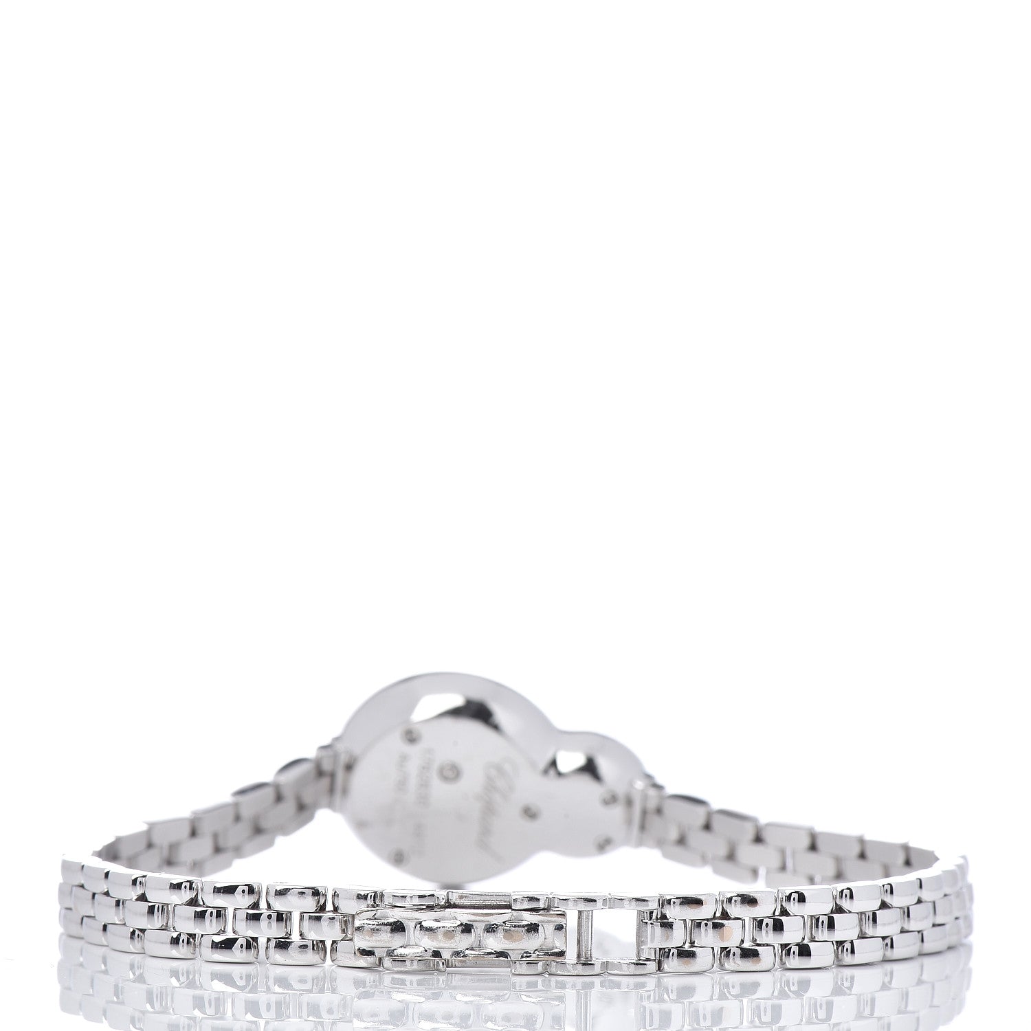 Chopard 18K White Gold Diamond Pave Bezel Mother of Pearl 20mm Happy Eight Quartz Watch 4 of 7