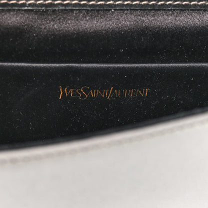 Saint Laurent Patent Large Belle De Jour Clutch Grey 6 of 11