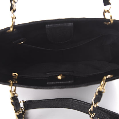 Chanel Caviar Quilted Petit Shopping Tote PST Black 5 of 10