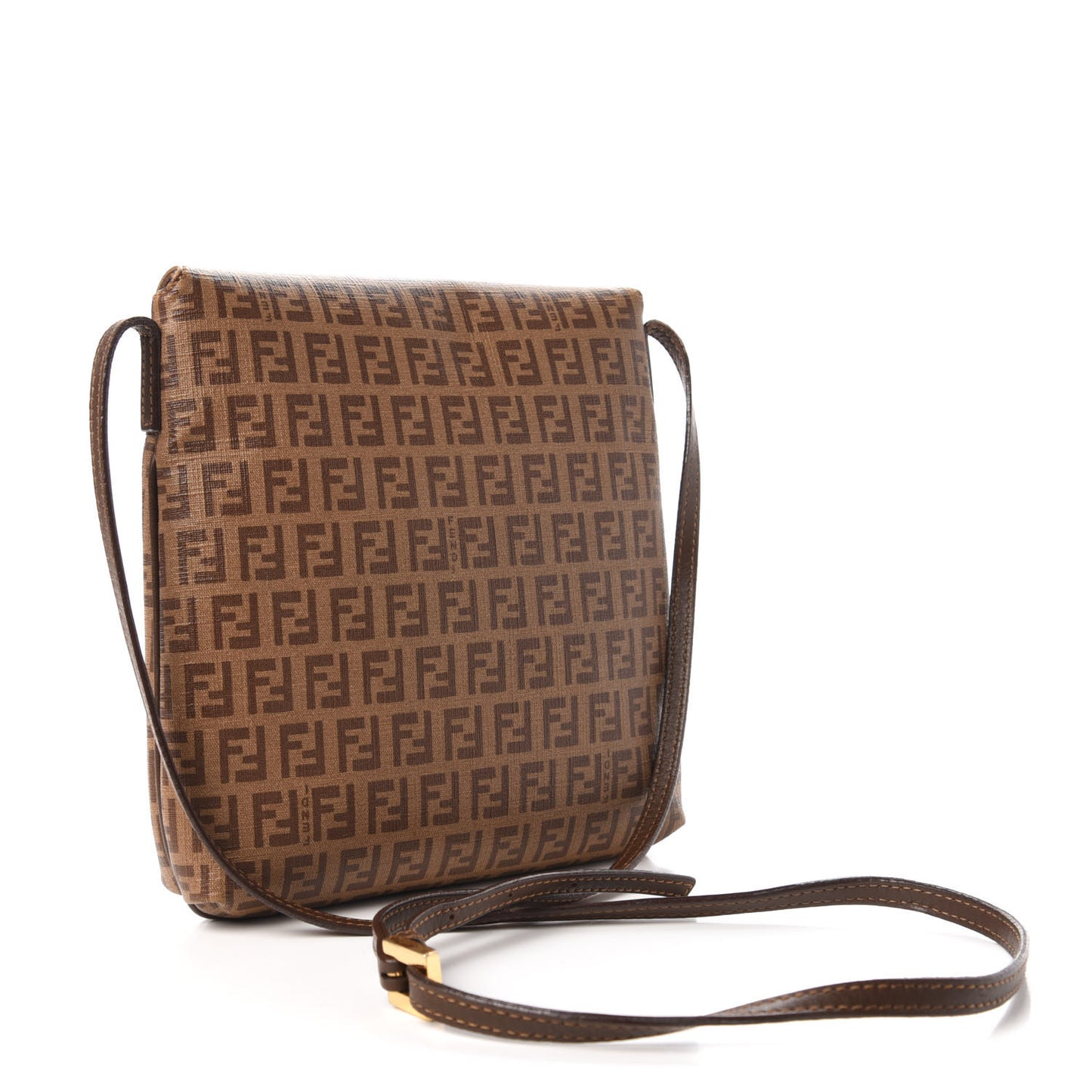 Zucchino Spalmati Vitello Tube Messenger Bag Nocciola Castagna