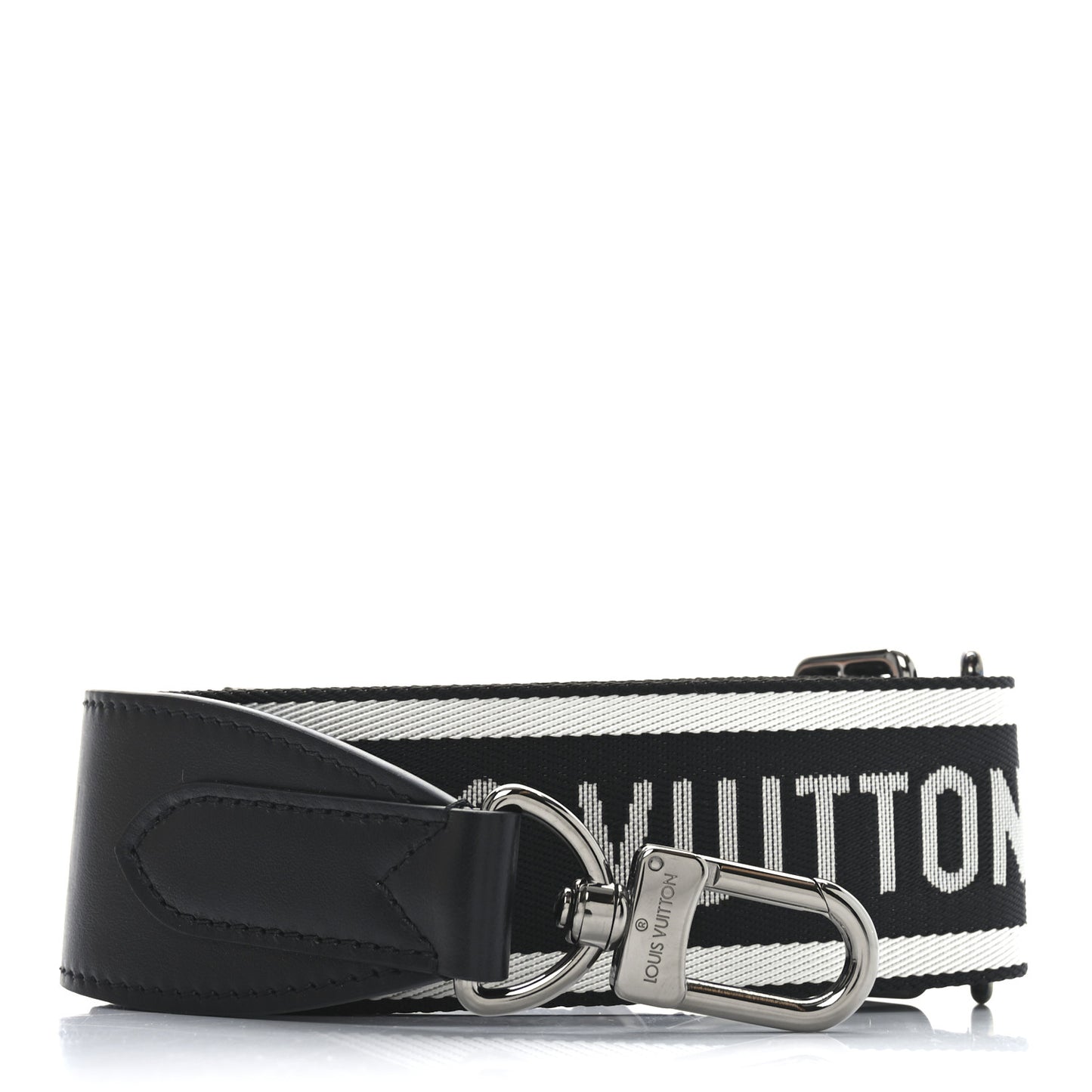 Nylon Jacquard Sporty Bandouliere Shoulder Strap Black