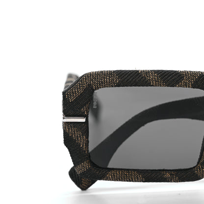 Fendi Fabric Jacquard FF Fendigraphy Square Sunglasses FE400745U Brown 5 of 8