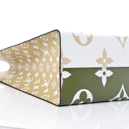 Louis Vuitton Monogram Giant Onthego GM Kaki Beige 5 of 10