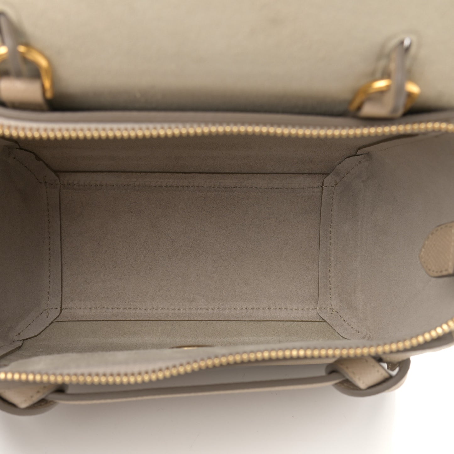 Grained Calfskin Nano Belt Bag Light Taupe