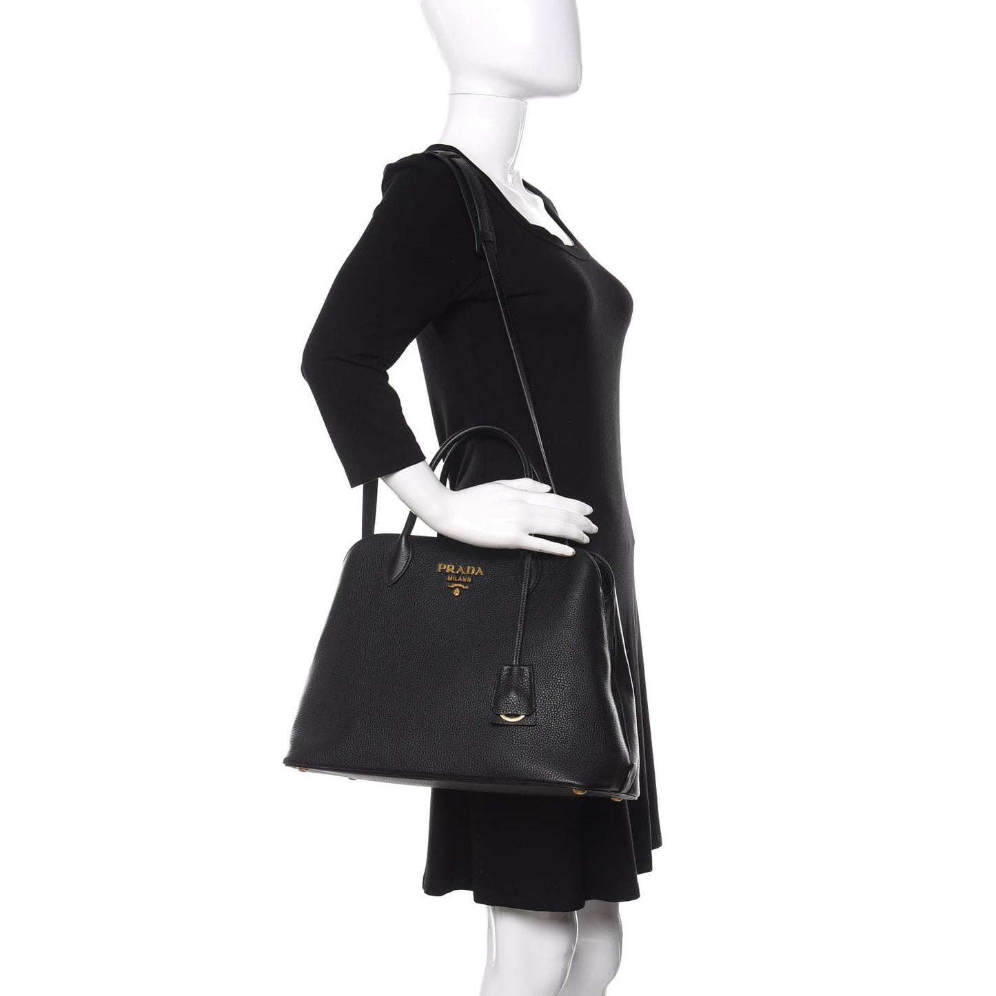 Vitello Daino Tote Black